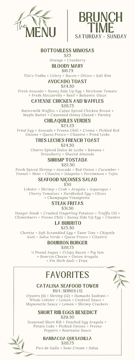 Menu Five On The Hill-1