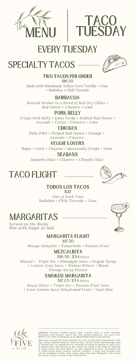 Menu Five On The Hill-2