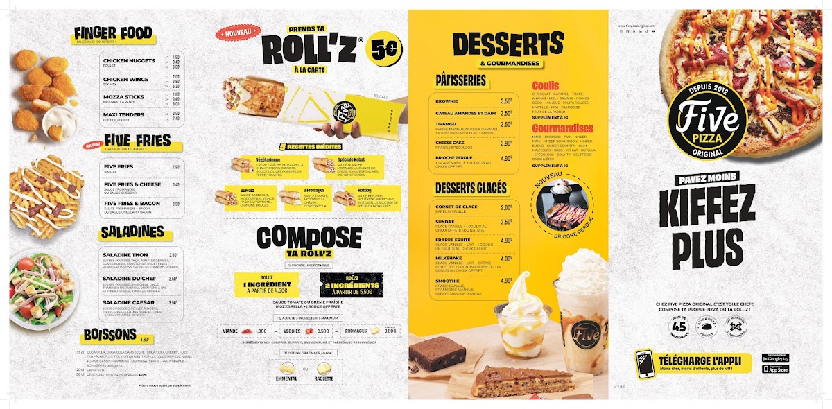 Menu Five Pizza Original - Colombes-1