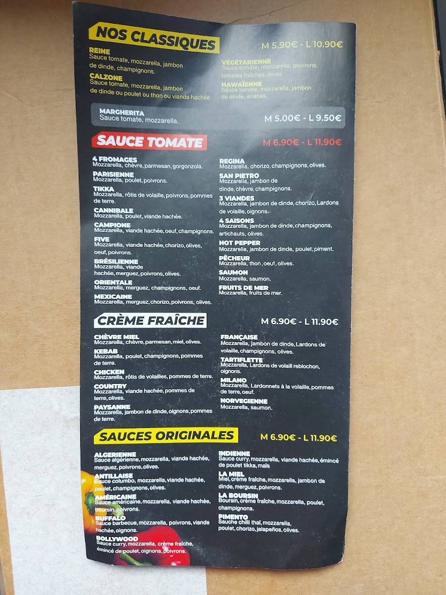 Menu Five Pizza Original - Colombes-3