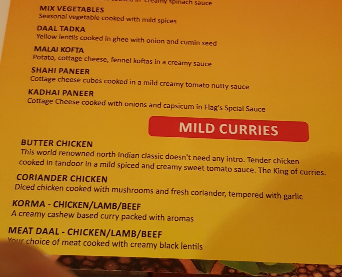 Menu Flag Of India Restaurant-7