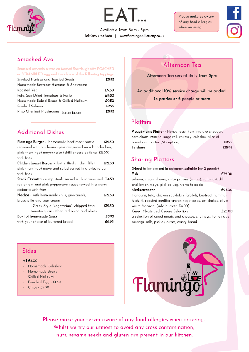 Menu Flamingo Billericay-4