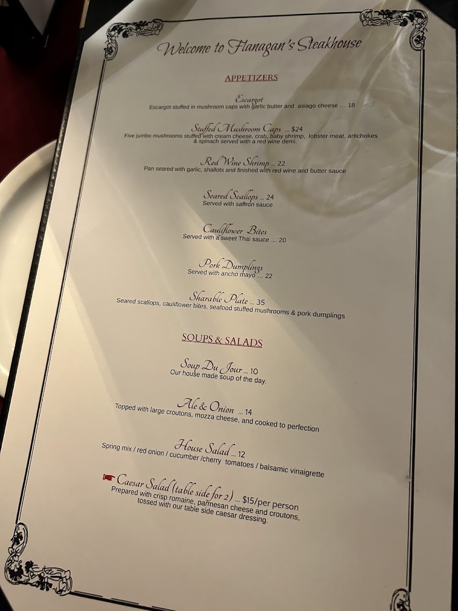 Menu Flanagan's Steakhouse-4