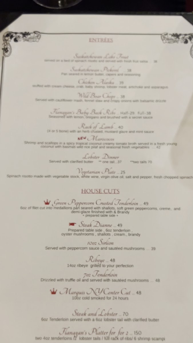 Menu Flanagan's Steakhouse-7