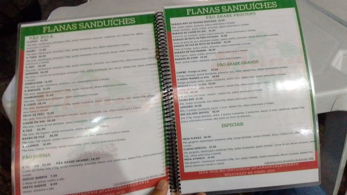Menu Flana's Restaurante E Pizzaria / Sushibar-2
