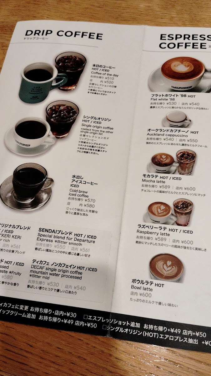 Menu Flat White Coffee Factory Downtown-7