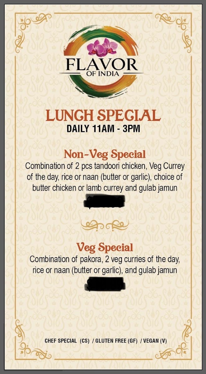 Menu Flavor Of India Authentic Indian Cuisine-1