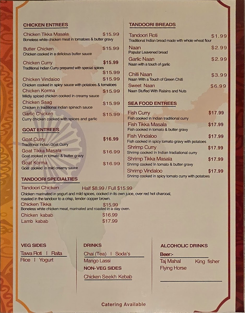 Menu Flavors Of India (24Hrs Monday To Friday) Dhaba-1