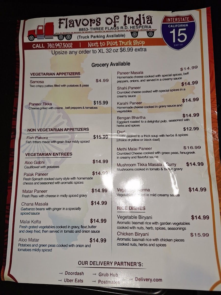 Menu Flavors Of India (24Hrs Monday To Friday) Dhaba-5