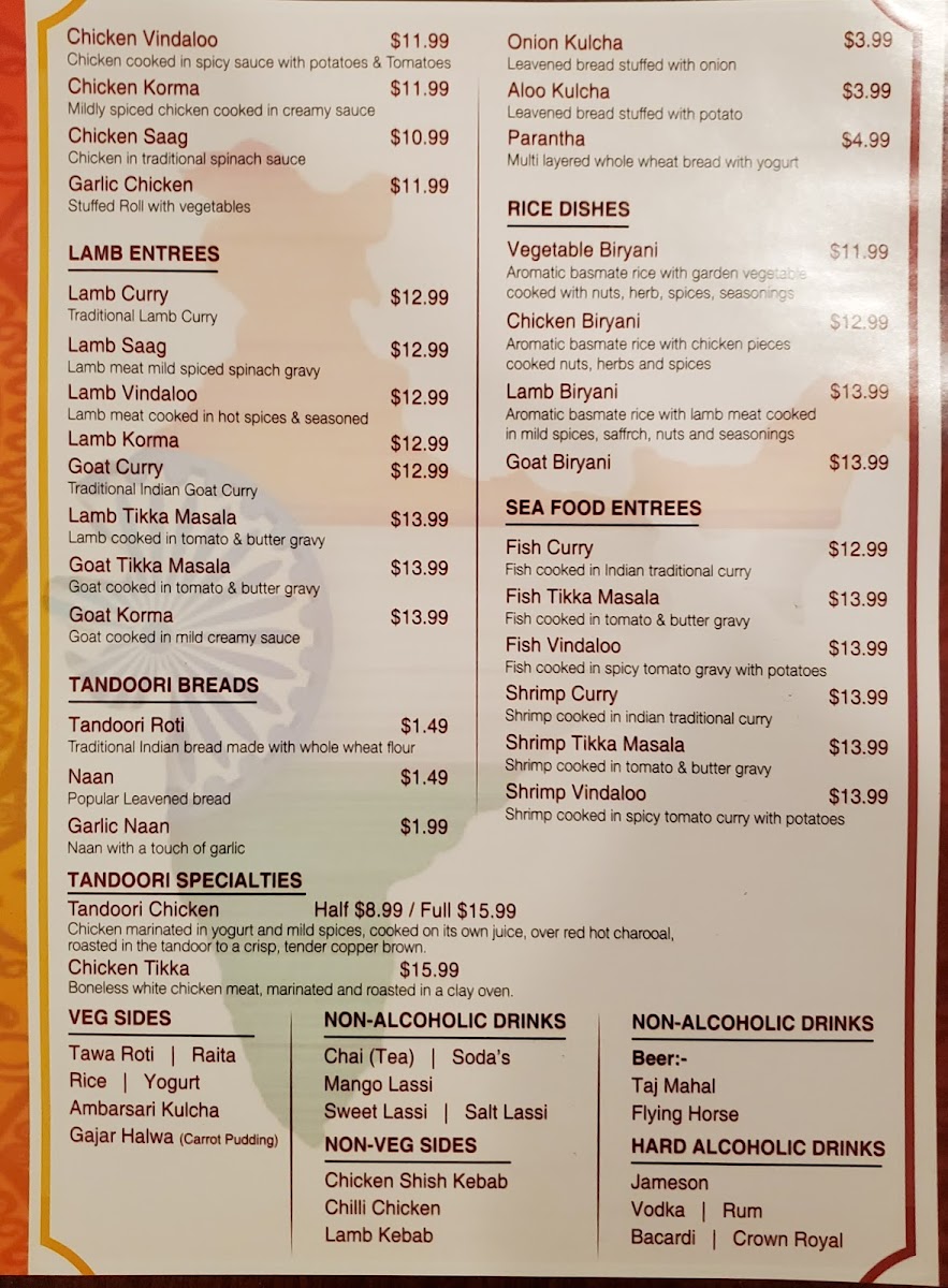 Menu Flavors Of India (24Hrs Monday To Friday) Dhaba-7