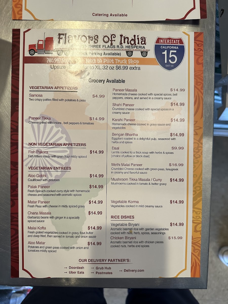 Menu Flavors Of India (24Hrs Monday To Friday) Dhaba-8