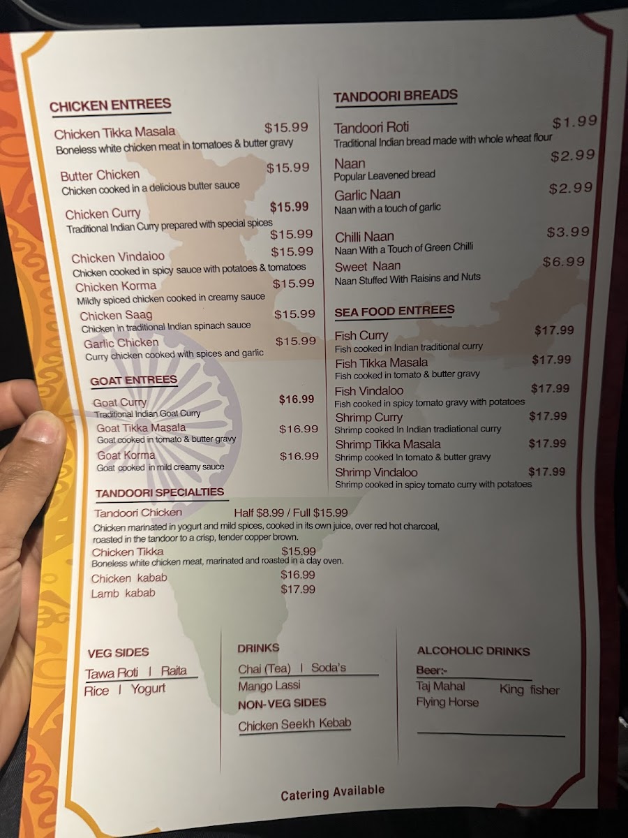 Menu Flavors Of India (24Hrs Monday To Friday) Dhaba-9