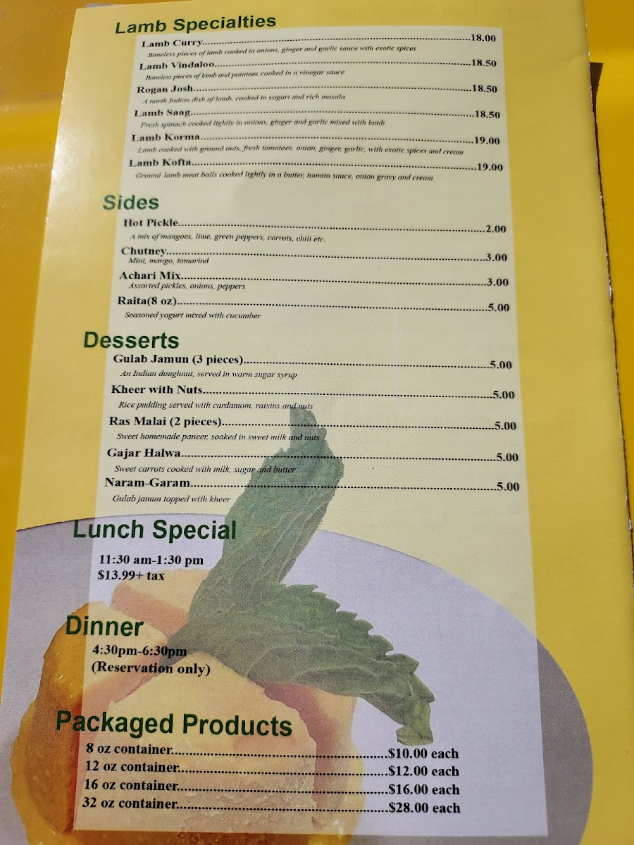 Menu Flavors Of India-3