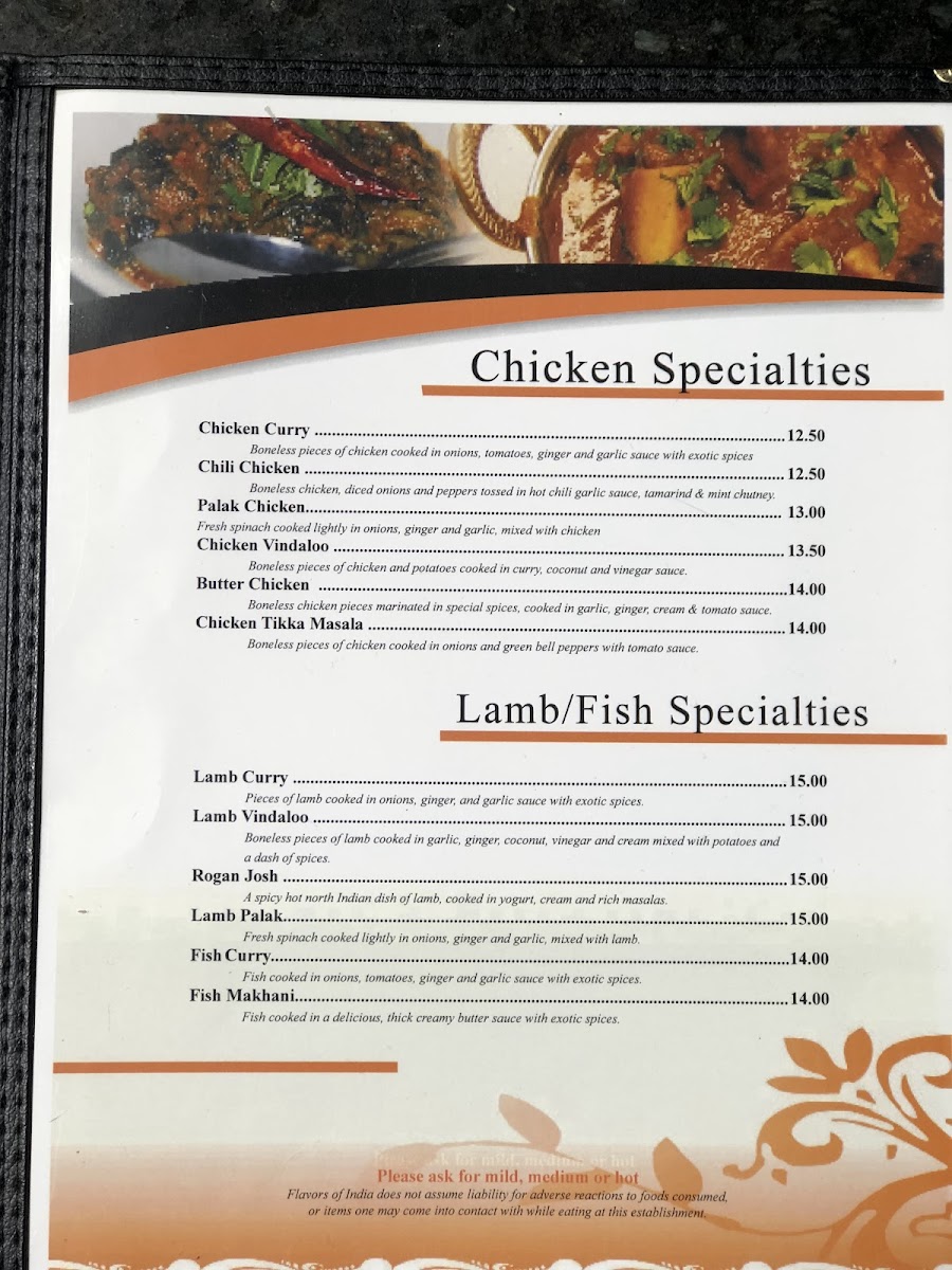 Menu Flavors Of India-5
