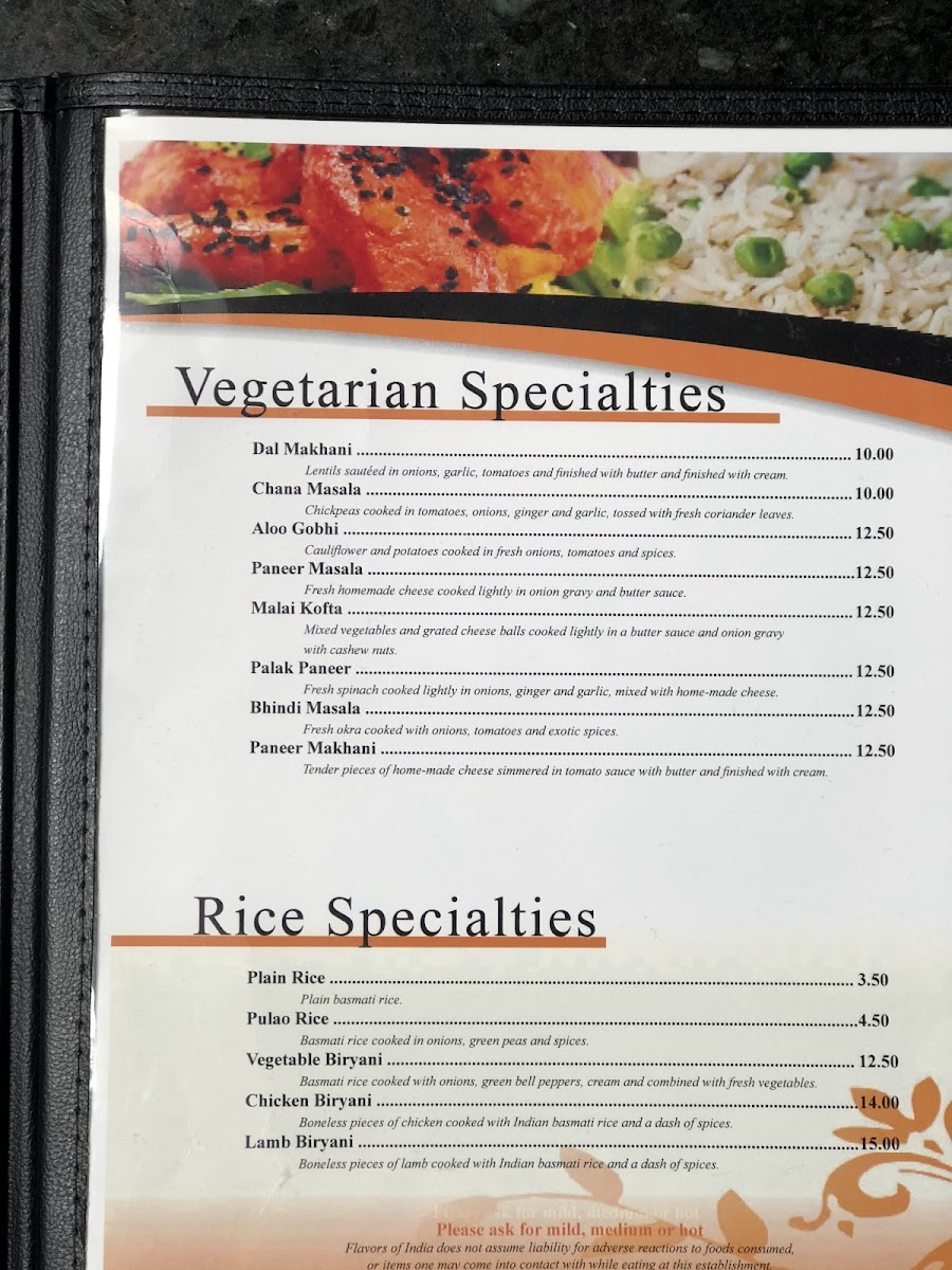 Menu Flavors Of India-6
