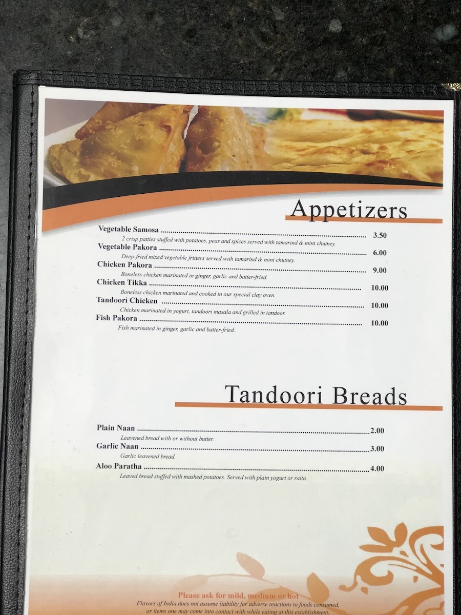 Menu Flavors Of India-8