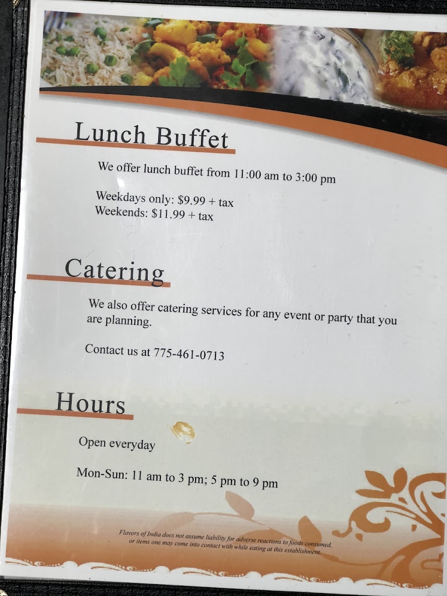 Menu Flavors Of India-9