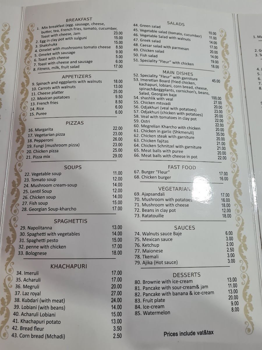 Menu Fleur-8