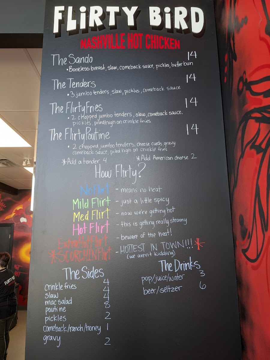 Menu Flirty Bird Nashville Hot Chicken-1
