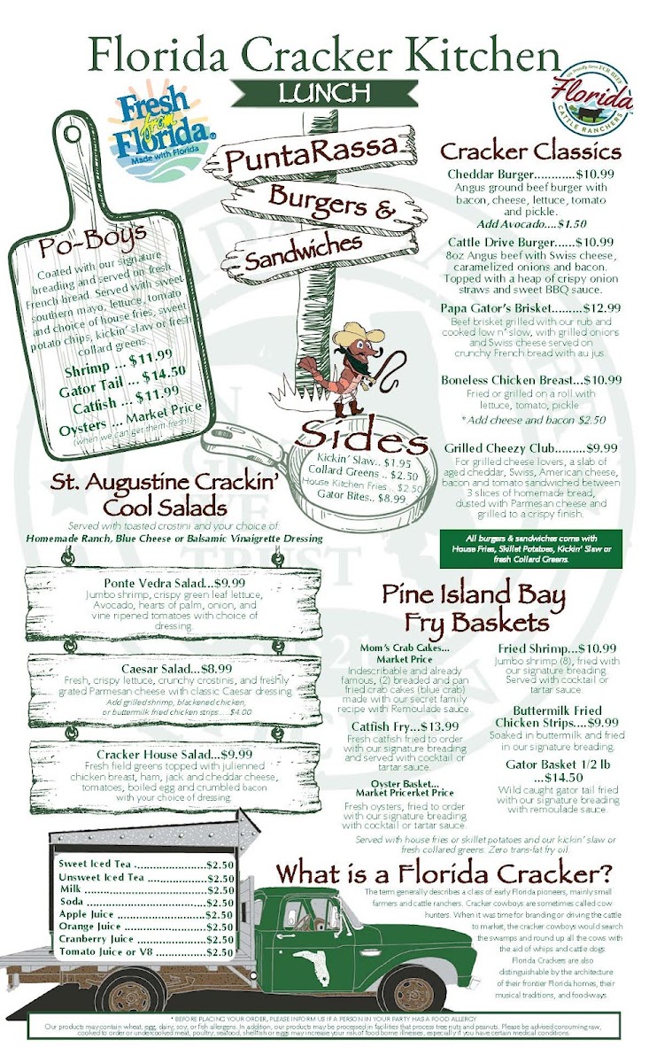 Menu Florida Cracker Kitchen At Riverside Resort-1
