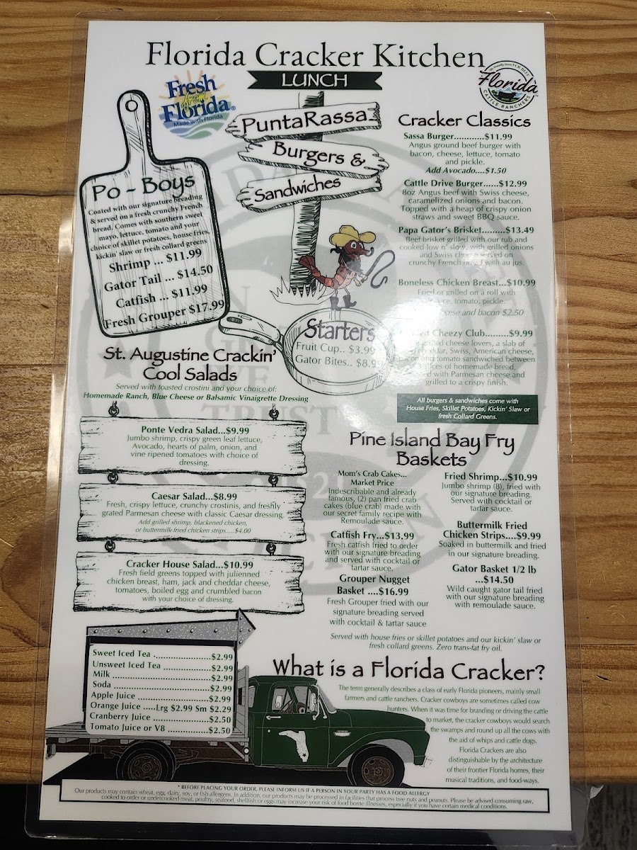 Menu Florida Cracker Kitchen At Riverside Resort-3