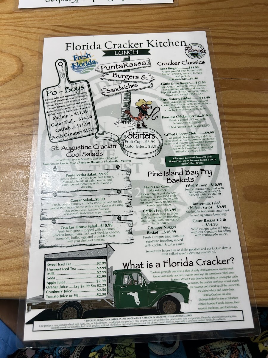 Menu Florida Cracker Kitchen At Riverside Resort-7