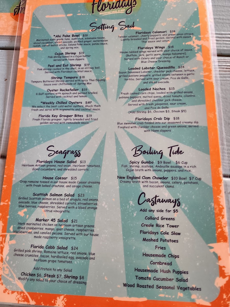 Menu Floridays Woodfire Grill & Bar-5