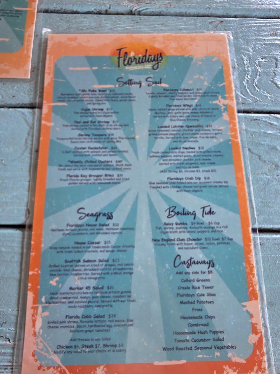 Menu Floridays Woodfire Grill & Bar-6