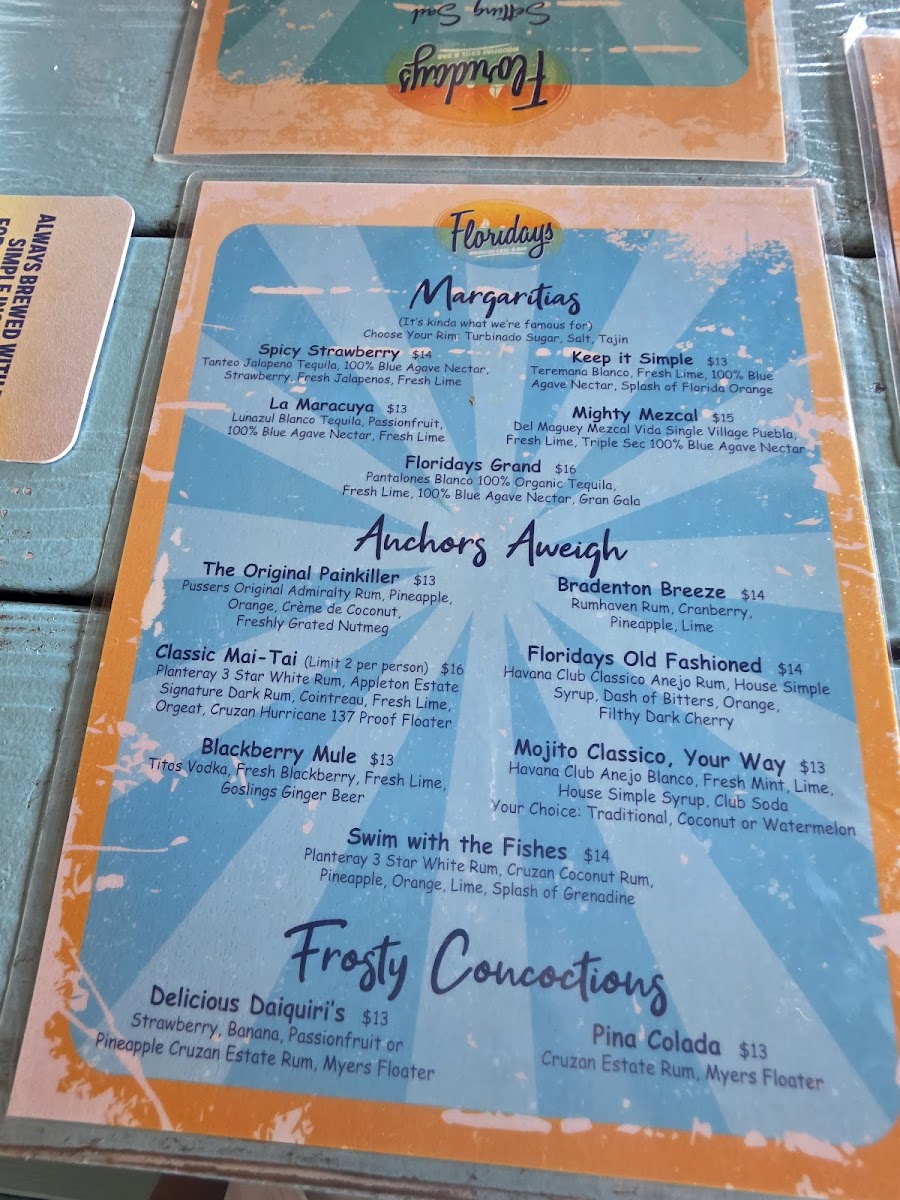 Menu Floridays Woodfire Grill & Bar-7