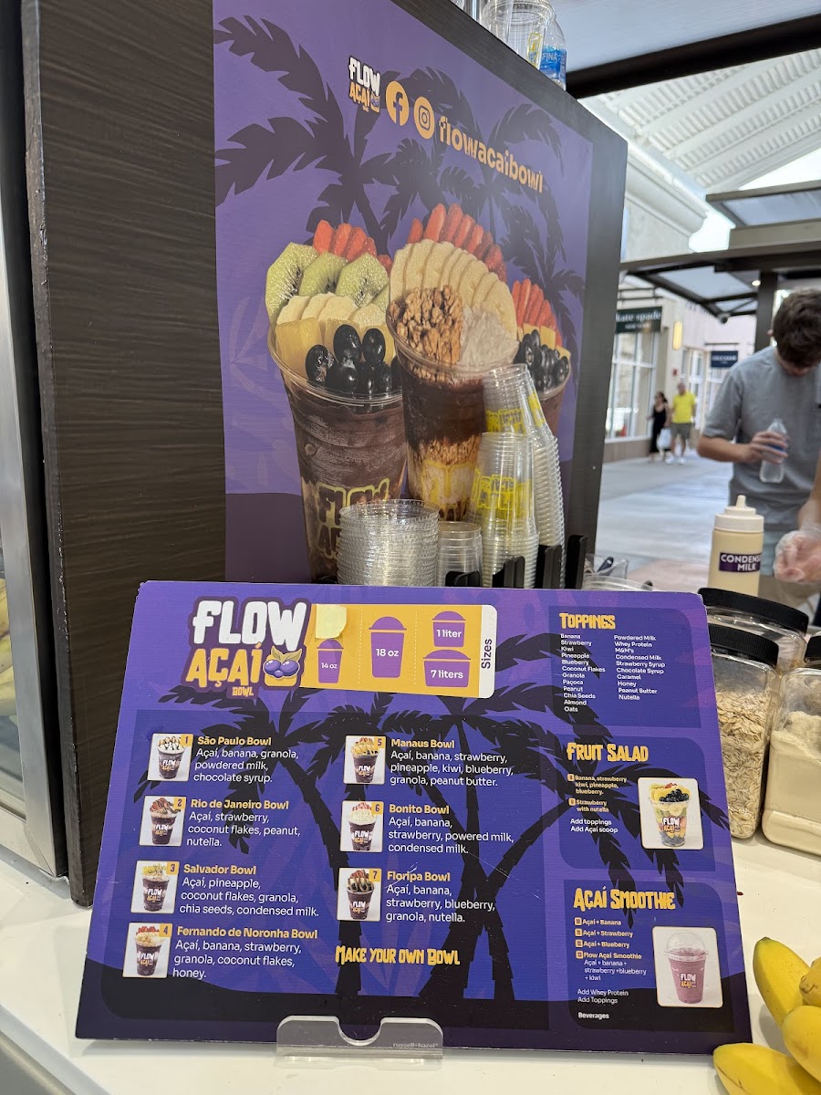 Menu Flow Açai At International Premium Outlets-1