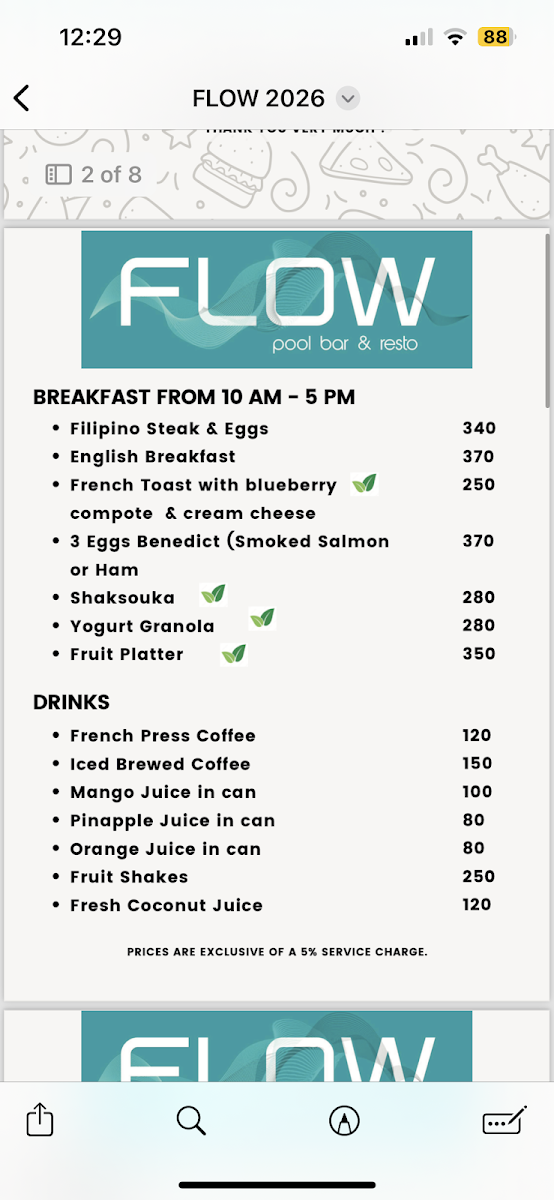 Menu Flow Pool Bar & Resto-3