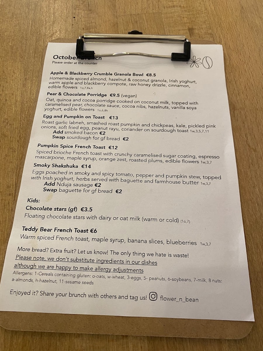 Menu Flower & Bean-1