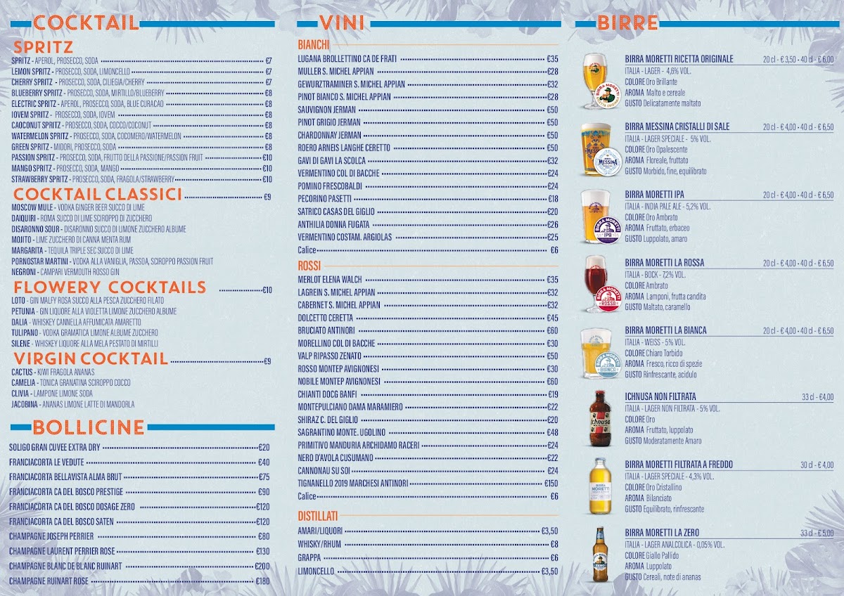 Menu Flowery Rome-1