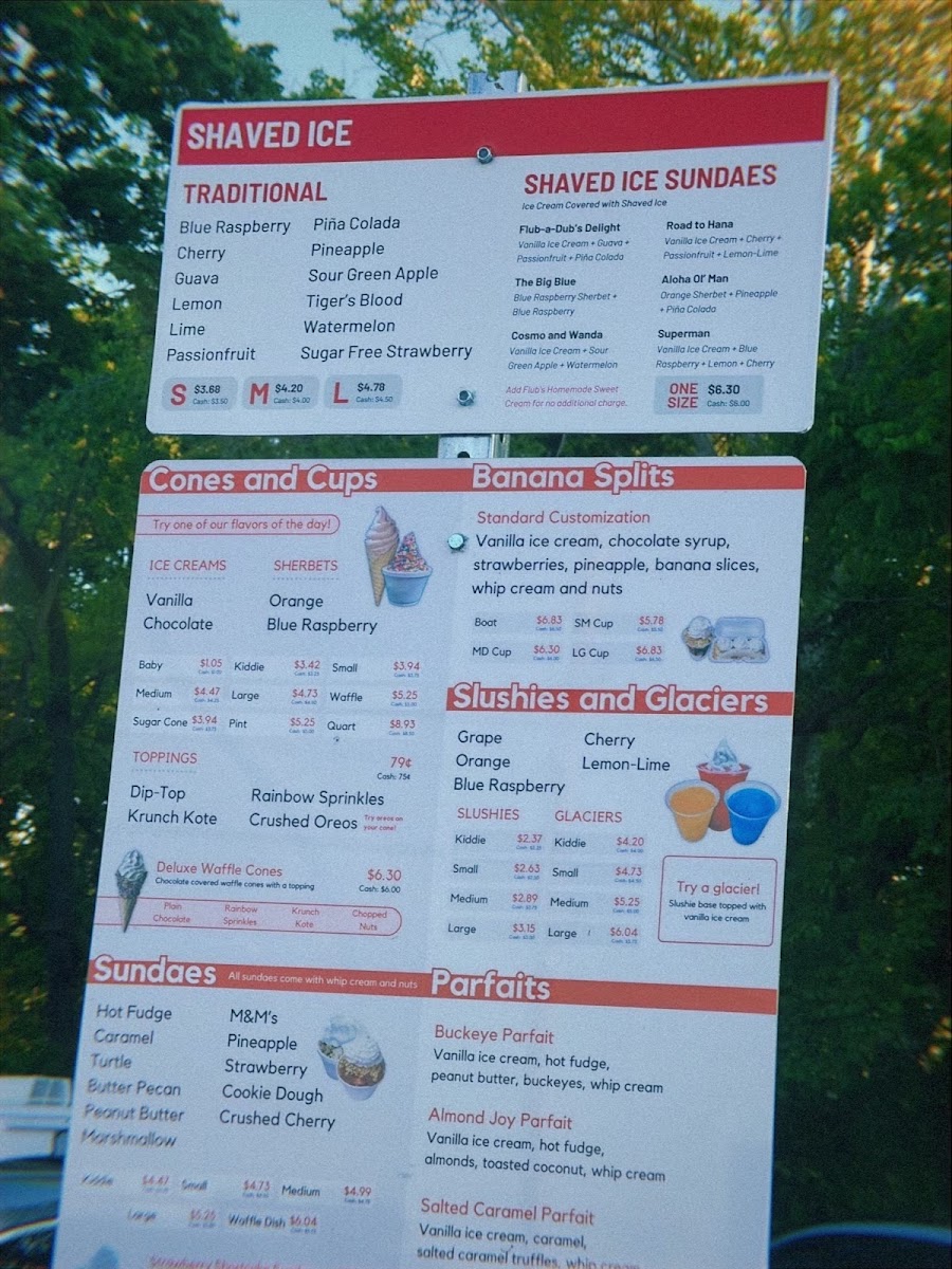 Menu Flub's Ice Cream-1