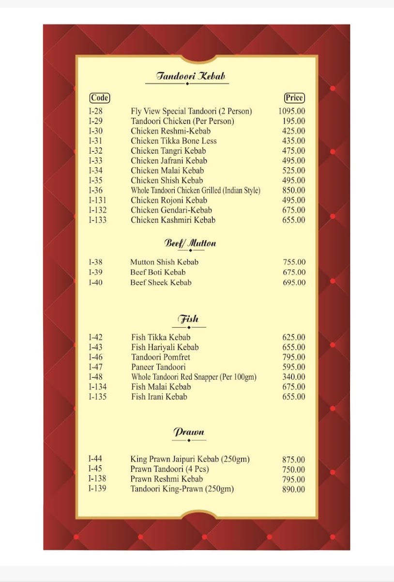 Menu Fly View Restaurant-1