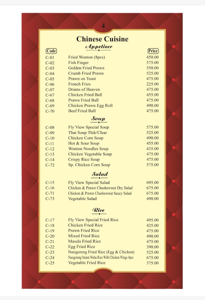 Menu Fly View Restaurant-3