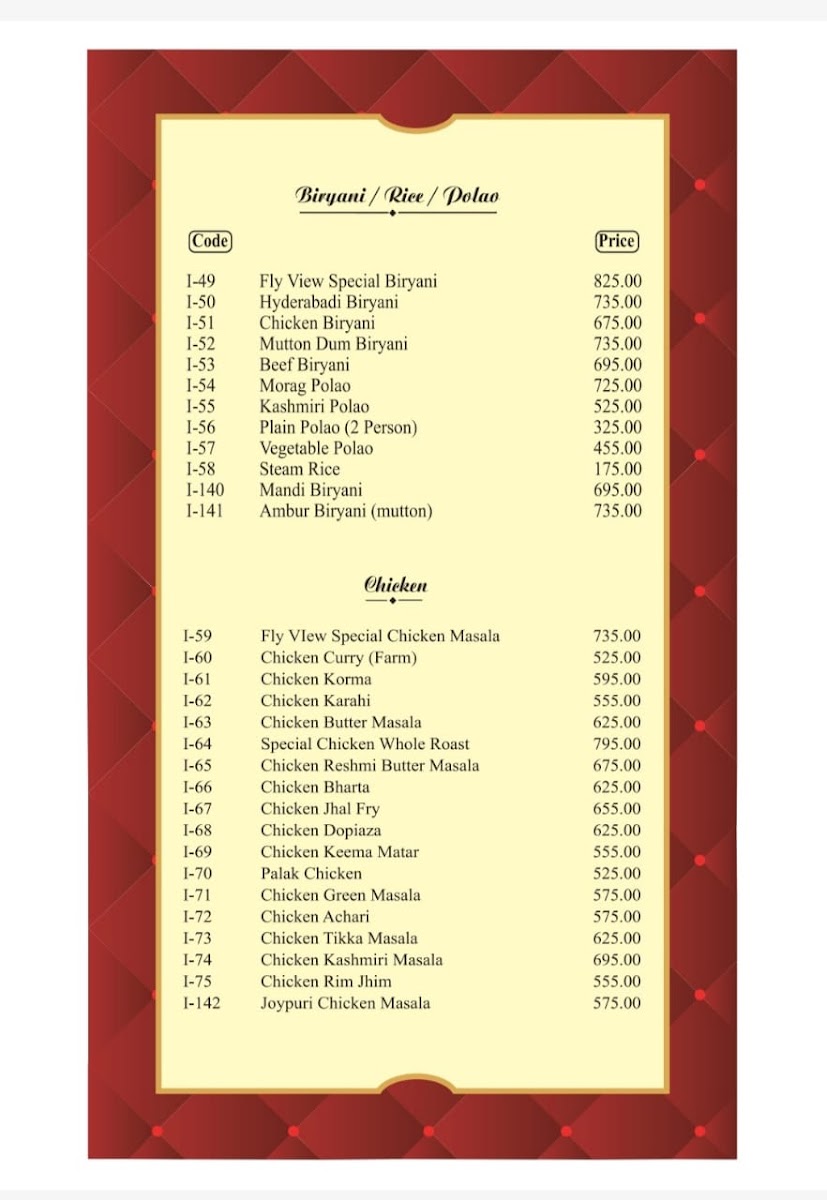 Menu Fly View Restaurant-5