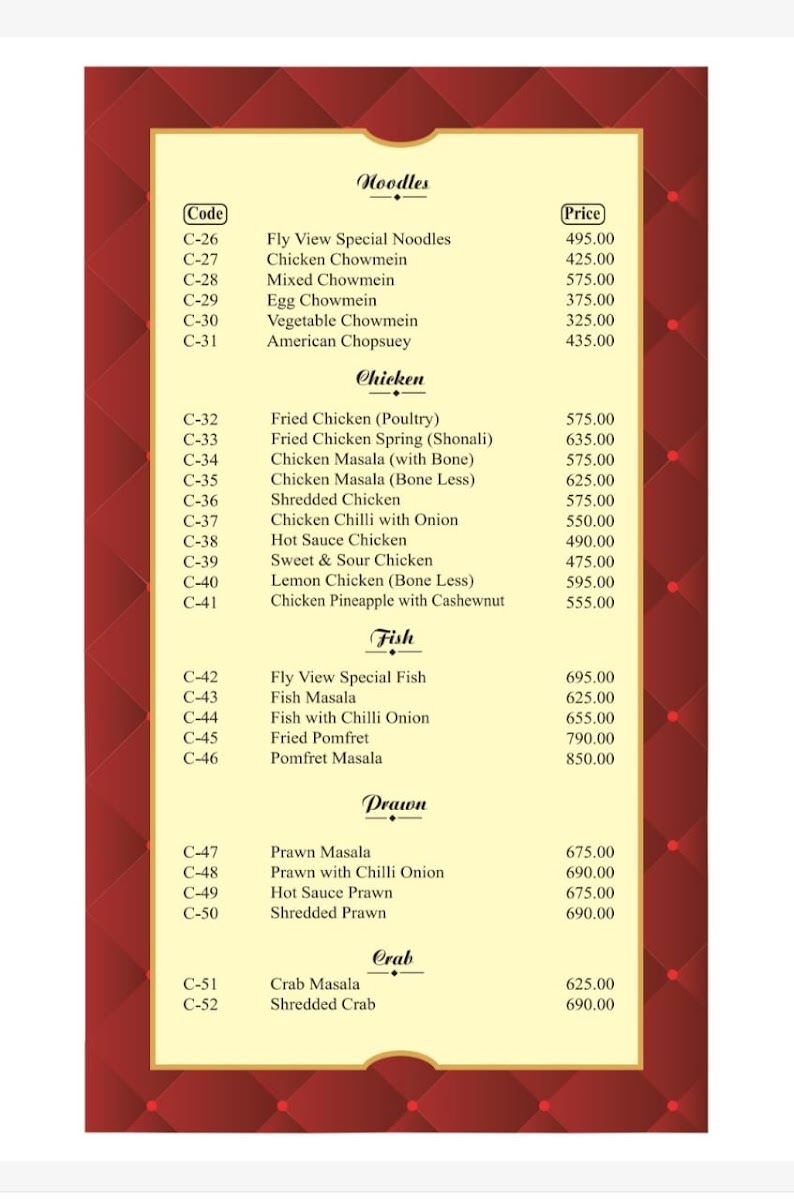 Menu Fly View Restaurant-6