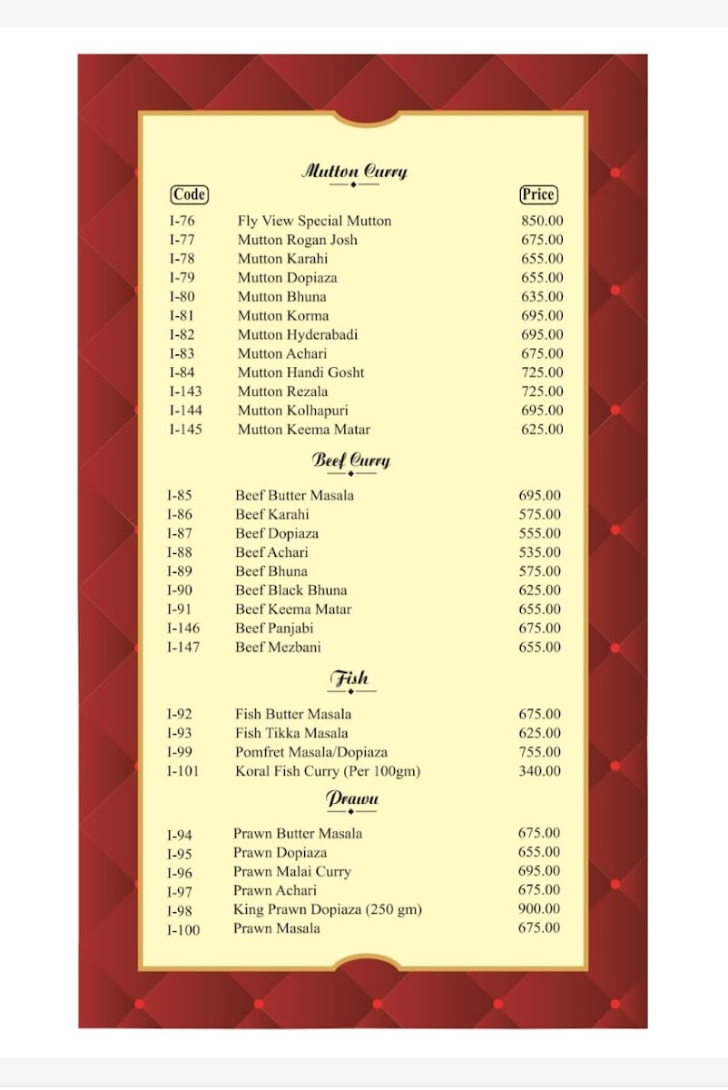 Menu Fly View Restaurant-8