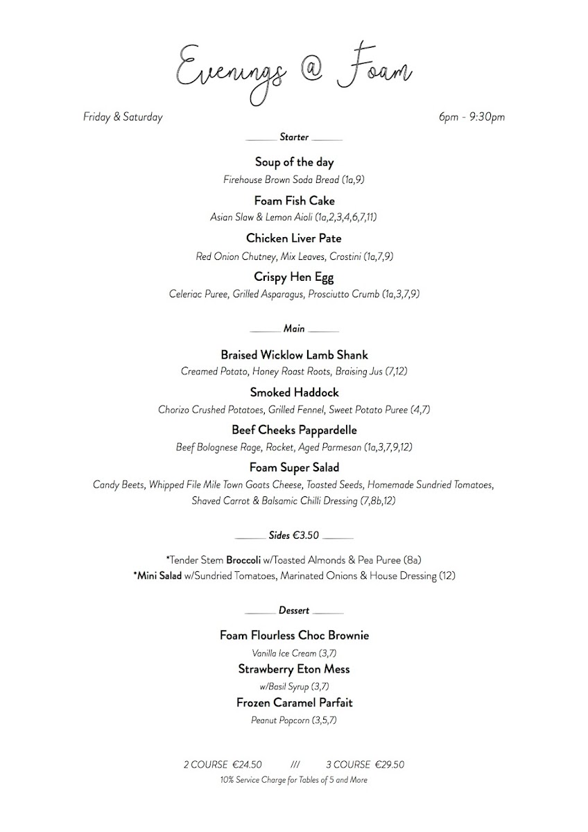 Menu Foam Coffeehouse-5