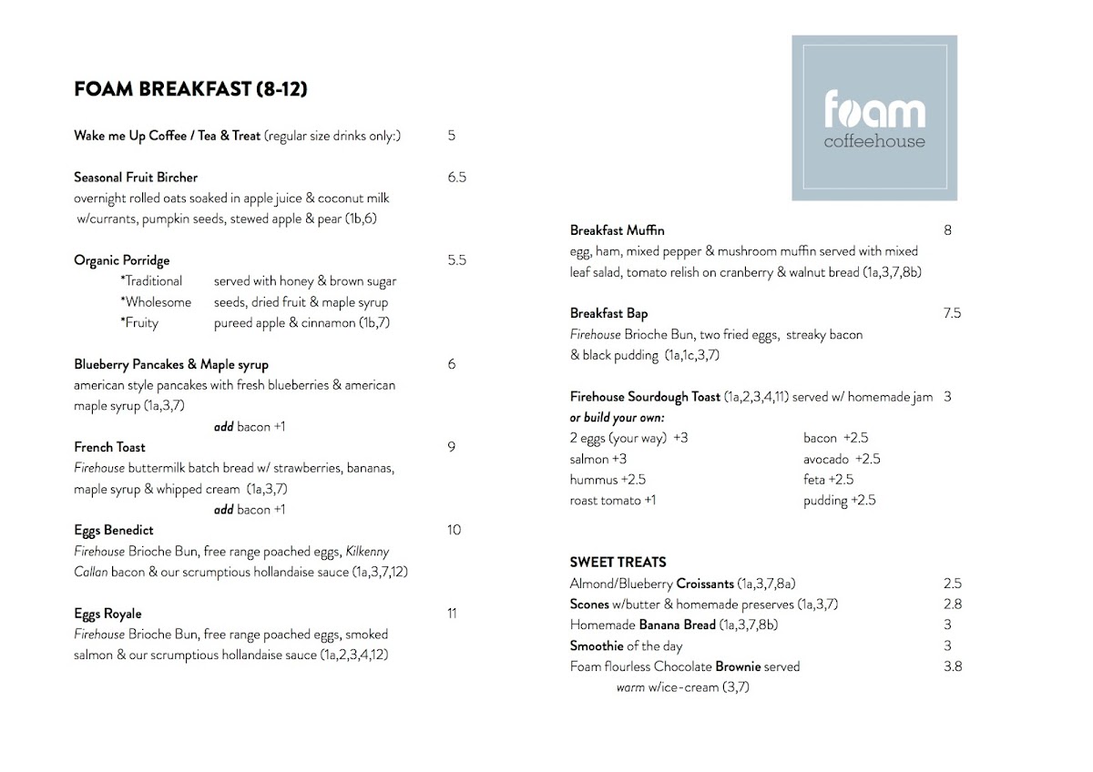 Menu Foam Coffeehouse-9
