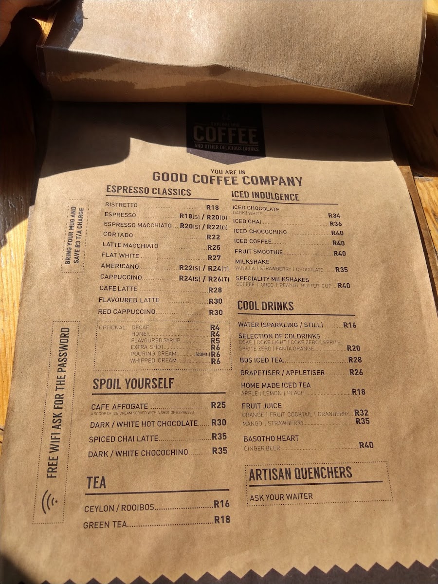 Menu Foghound Cafe - We Proudly Serve Starbucks-1