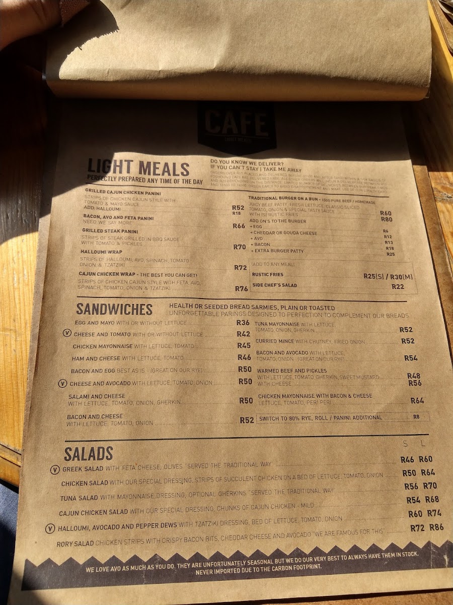 Menu Foghound Cafe - We Proudly Serve Starbucks-2