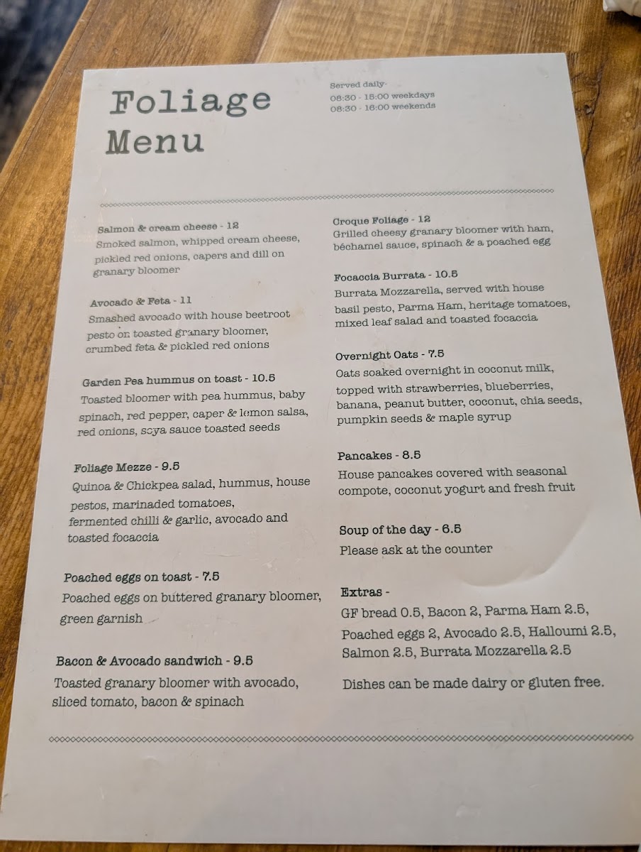 Menu Foliage Cafe-1