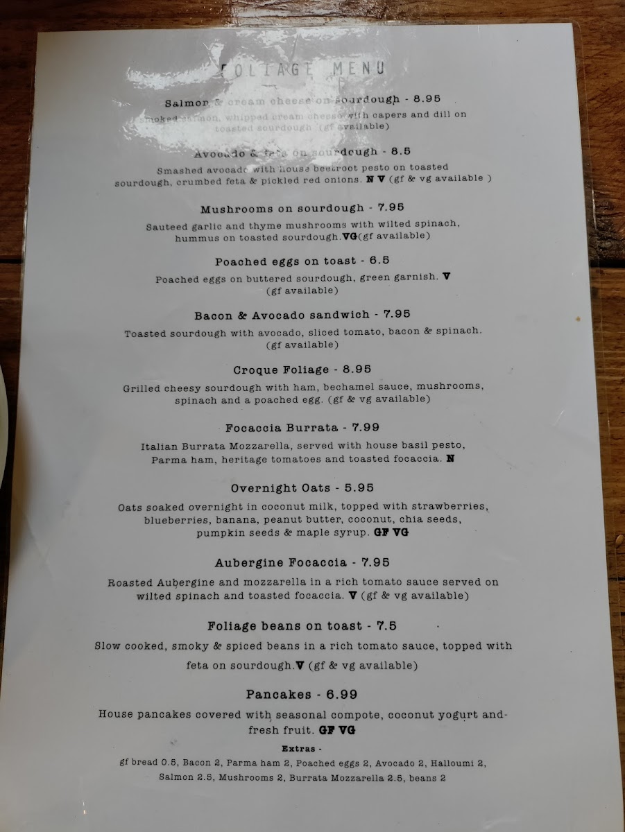 Menu Foliage Cafe-5