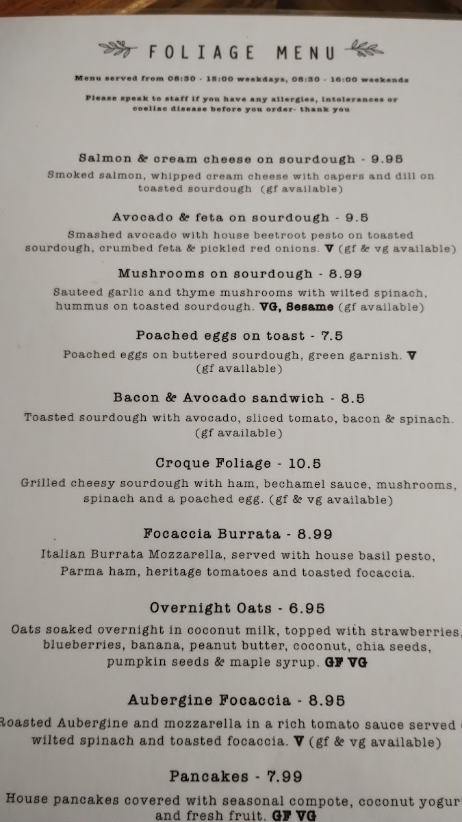 Menu Foliage Cafe-8