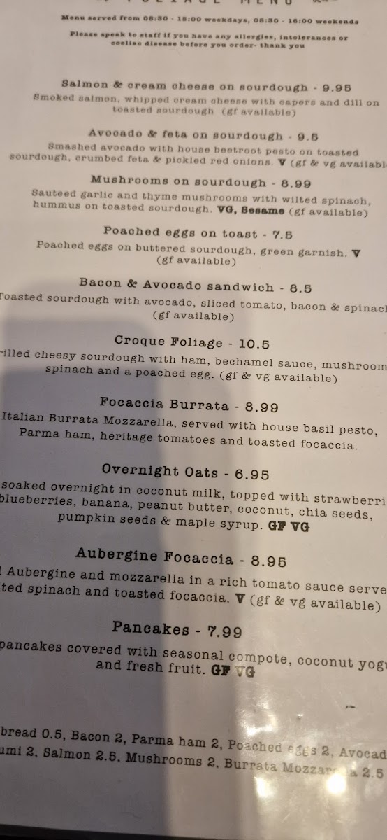 Menu Foliage Cafe-9