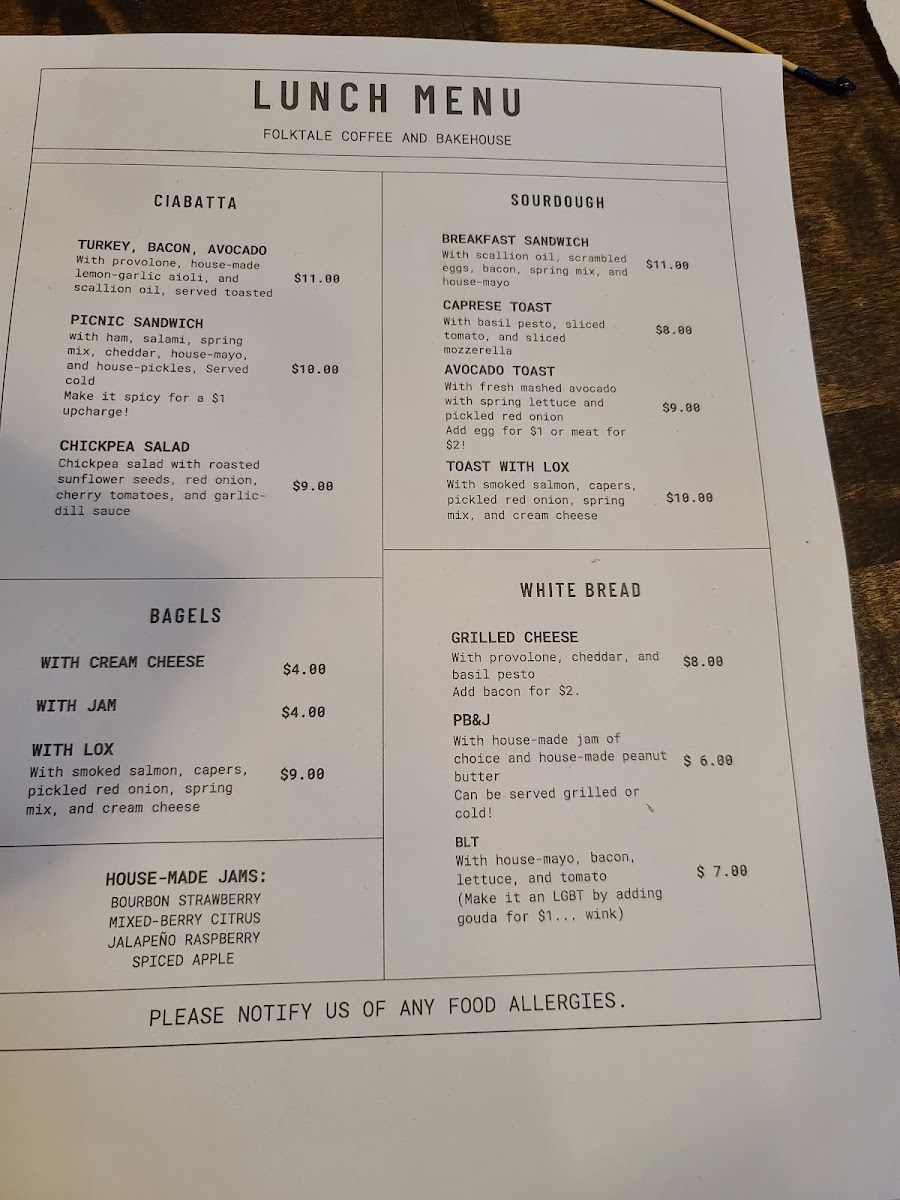 Menu Folktale Coffee & Bakehouse-1