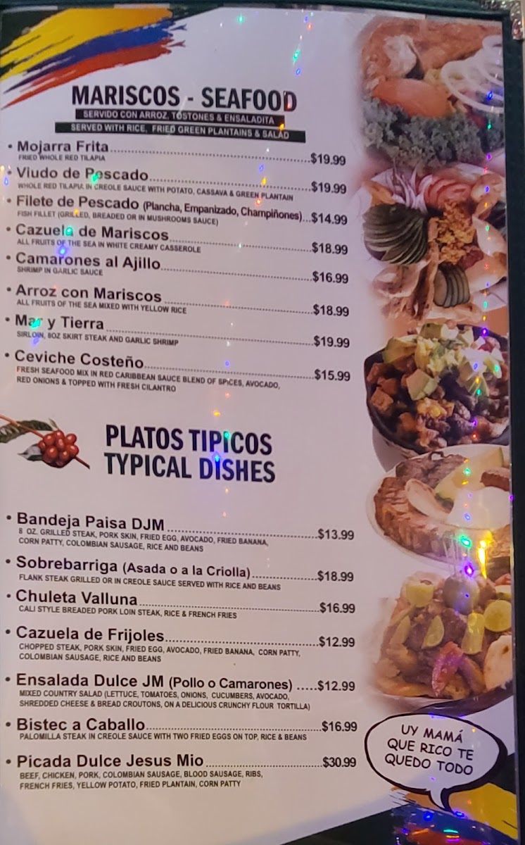 Menu Fonda Dulce Jesus Mio Miami-1
