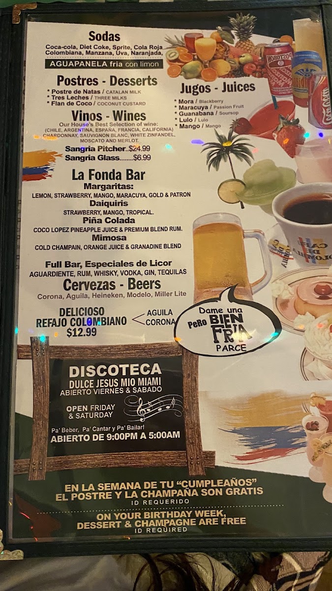 Menu Fonda Dulce Jesus Mio Miami-10